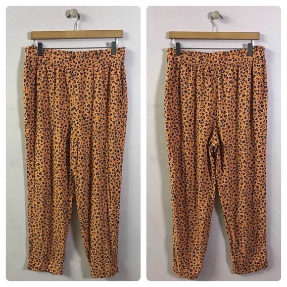 ‼️SOLD‼️Orange & Blue Leopard High Waisted Pants - Picture 5 of 13